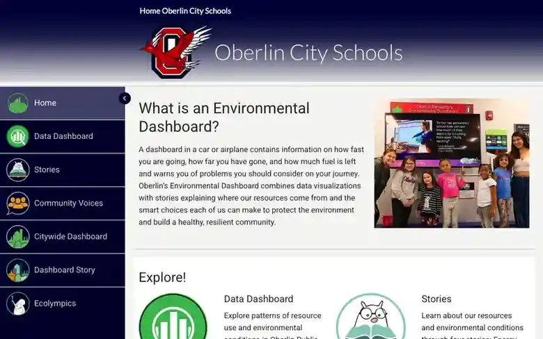 Preview of the Oberlin Public Schools dashboard